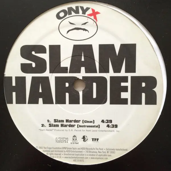 Onyx - Slam Harder, Hip Hop, 2002 - In The Paint, Koch Records, Other Peoples Money, The Fingaz Foundation, US, Vinyl 1x 12",