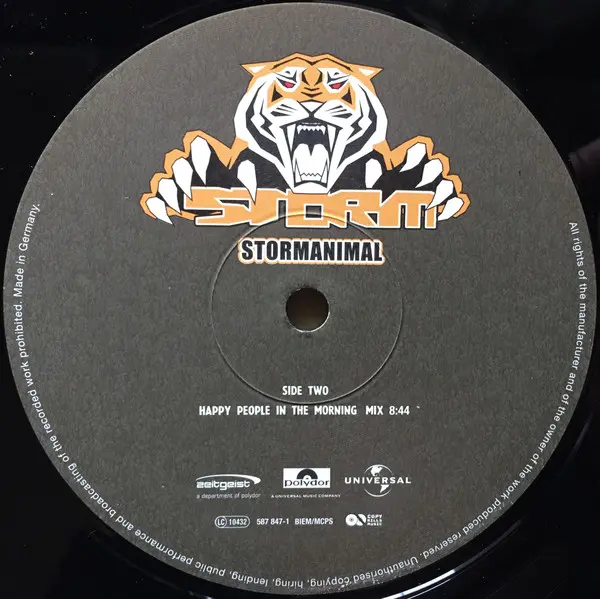 Storm - Stormanimal, Electronic, Trance, 2000 - Zeitgeist, Germany, Vinyl 1x 12", 45 RPM, Maxi-Single
