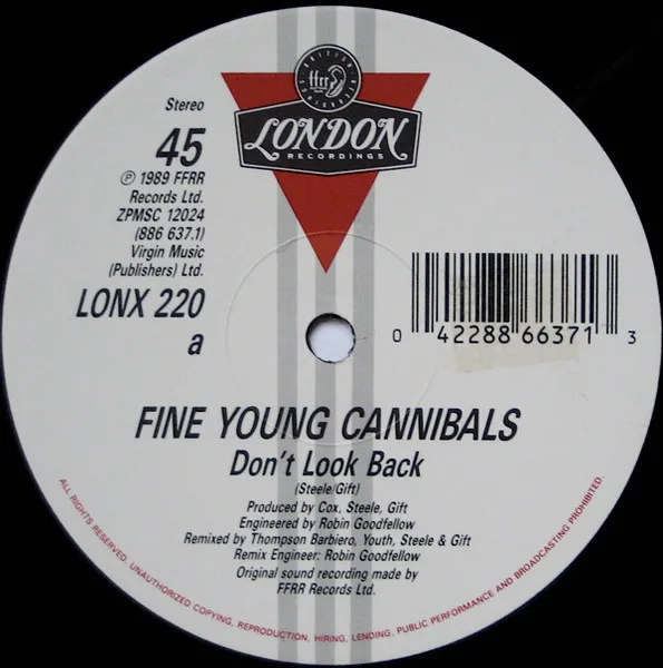 Album cover for Don't Look Back by Fine Young Cannibals