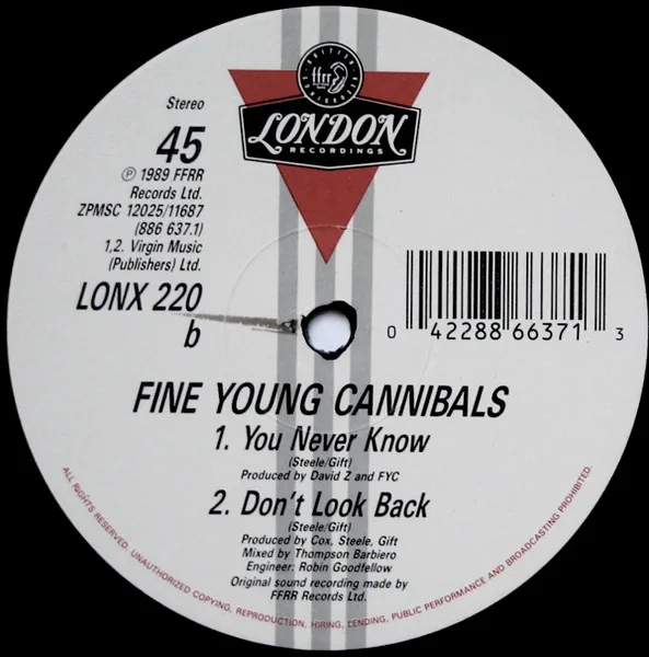 Album cover for Don't Look Back by Fine Young Cannibals