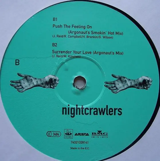 Nightcrawlers Featuring John Reid - Let's Push It, Electronic, Euro House, 1995 - Arista, BMG, Final Vinyl (2), UK, Vinyl 1x