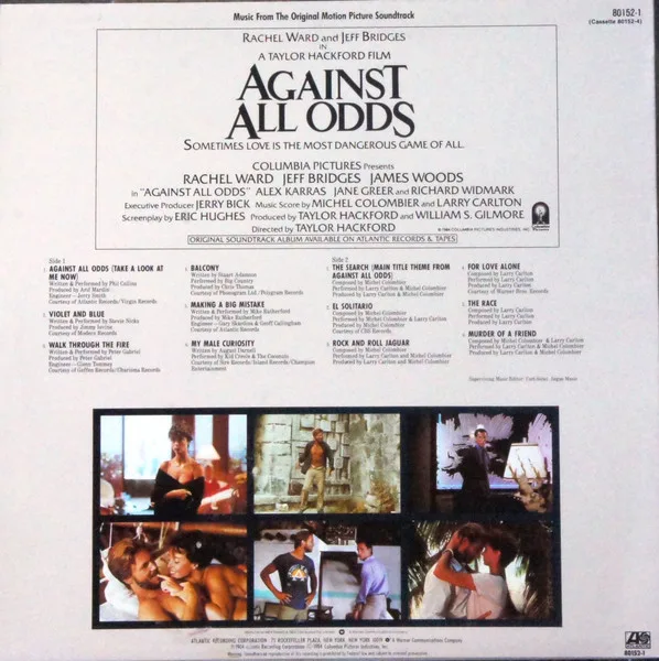 Album cover for Against All Odds - Music From The Original Motion Picture by Various