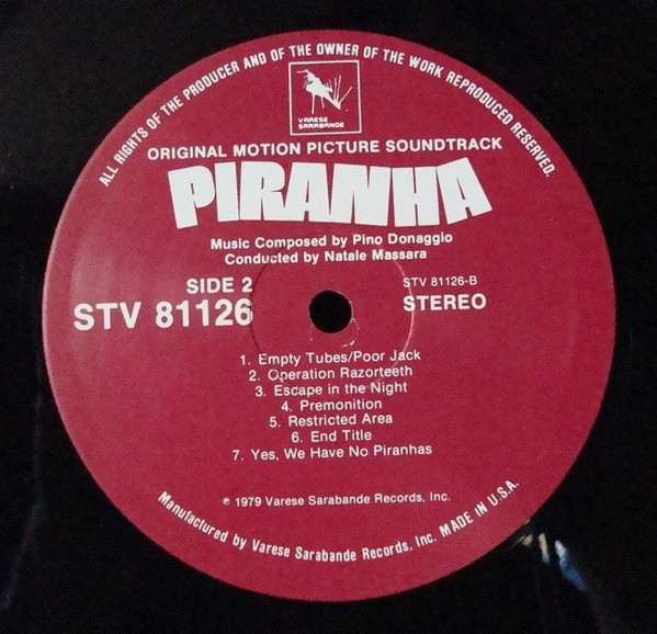 Pino Donaggio - Piranha (Original Motion Picture Soundtrack), Electronic, Stage & Screen, Modern Classical, Score, Soundtrack