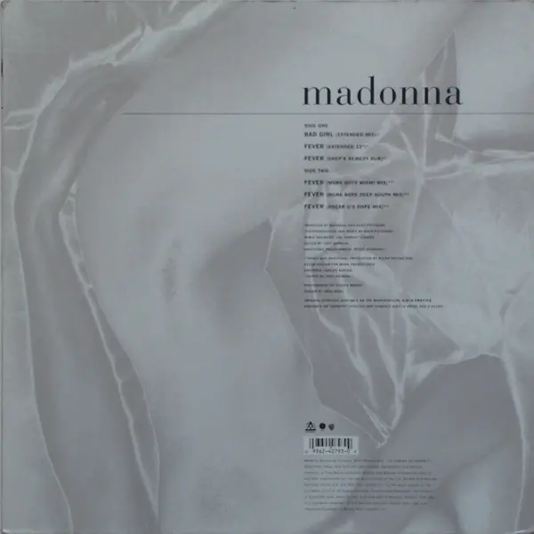 Madonna - Bad Girl, Electronic, House, 1993 - Maverick, Sire, Warner Bros. Records, US, Vinyl 1x 12", 33 ⅓ RPM, Maxi-Single