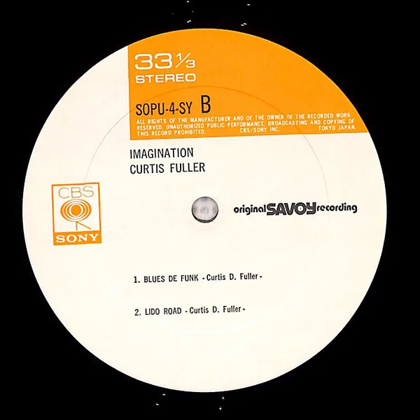 Album cover for Imagination by Curtis Fuller Sextet, The