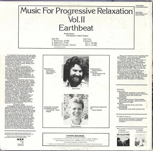 Album cover for Music For Progressive Relaxation – Volume Two - Earthbeat by Kessner - Helm Project, The