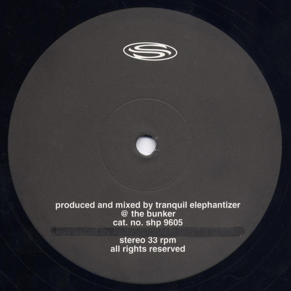 Tranquil Elephantizer - Trunk 2, Electronic, Breakbeat, Drum n Bass, Jungle, Secret History, UK, Vinyl 1x 12", 33 ⅓ RPM