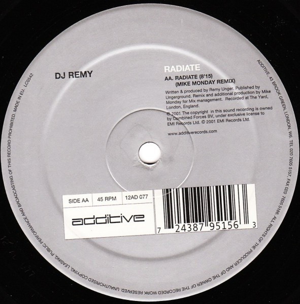 DJ Remy - EP 2.2, Electronic, Progressive House, Progressive Trance, 2001 - Additive, Combined Forces, Taste Recordings, UK, 