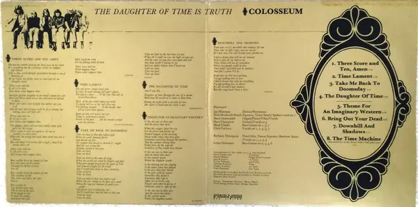 Colosseum - Daughter Of Time, Jazz, Rock, Fusion, Jazz-Rock, Prog Rock, Psychedelic Rock, 1971 - Vertigo, Australia, Vinyl 1x