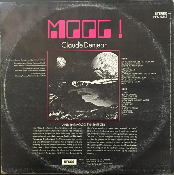 Album cover for Moog! Claude Denjean And The Moog Synthesizer by Claude Denjean