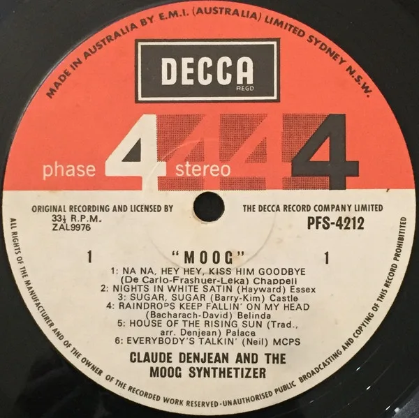 Album cover for Moog! Claude Denjean And The Moog Synthesizer by Claude Denjean