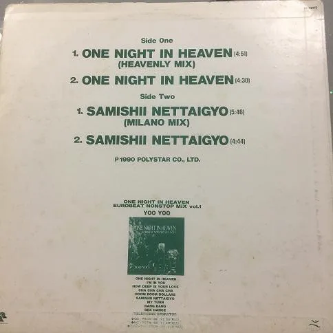 Album cover for One Night In Heaven by Yoo Yoo