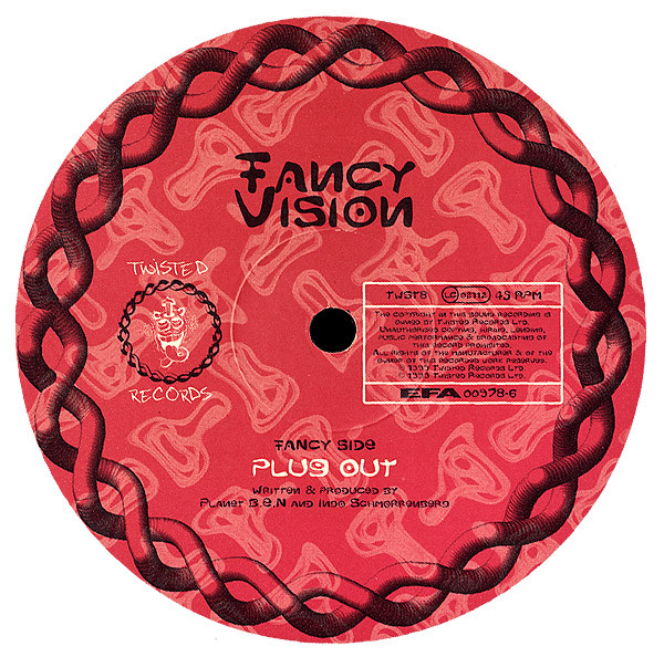 Fancy Vision - Plug Out / Supergirls Wedding, Electronic, Goa Trance, Psy-Trance, Techno, 1999 - Twisted Records, UK, Vinyl 1