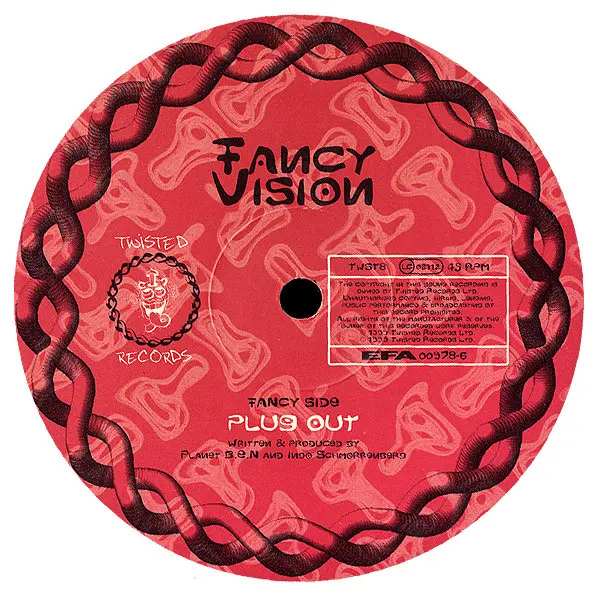 Fancy Vision - Plug Out / Supergirls Wedding, Electronic, Goa Trance, Psy-Trance, Techno, 1999 - Twisted Records, UK, Vinyl 1