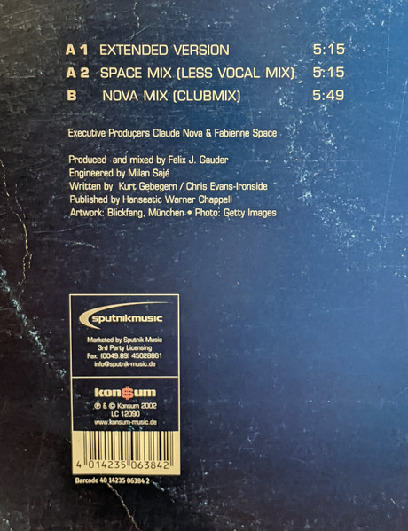 Novaspace - Guardian Angel, Electronic, Trance, 2002 - Konsum, Germany, Vinyl 1x 12", 33 ⅓ RPM, 45 RPM