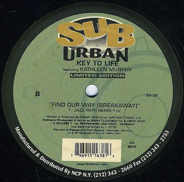 Key To Life Featuring Sabrina Johnston & Kathleen Murphy - Forever / Find Our Way (Breakaway), Electronic, House, 1997 - Sub-
