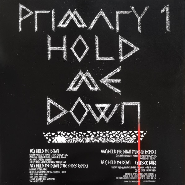 Album cover for Hold Me Down by Primary 1