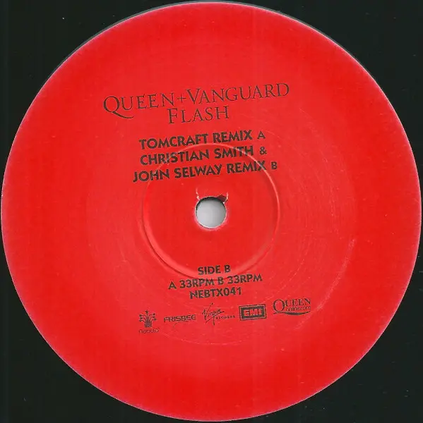 Queen + Vanguard - Flash, Electronic, Techno, Trance, 2003 - EMI, Frisbee Tracks, Nebula, Virgin, UK, Vinyl 1x 12", Single, 3