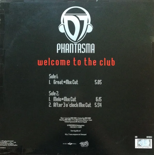 Album cover for Welcome To The Club by DJ Phantasma