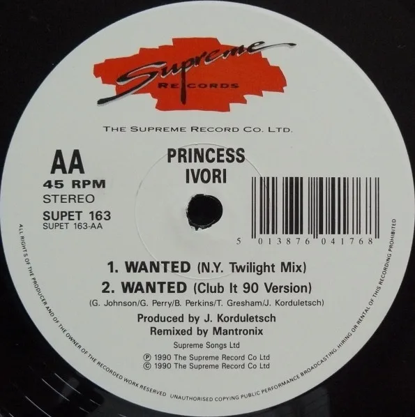 Album cover for Wanted (Mantronix Remix) by Princess Ivori