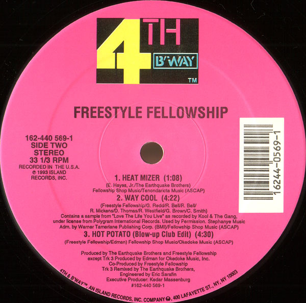 Freestyle Fellowship - Hot Potato, Hip Hop, 1993 - 4th & Broadway, US, Vinyl 1x 12", 33 ⅓ RPM