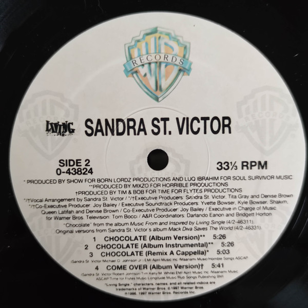 Sandra St. Victor Featuring Rap Vocals By Yo-Yo And Nonchalant - Chocolate, Funk / Soul, Hip Hop, Stage & Screen, Contemporar