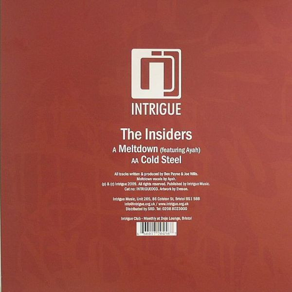 Album cover for Meltdown / Cold Steel by Insiders, The