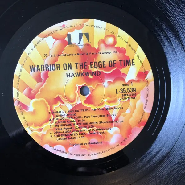 Hawkwind - Warrior On The Edge Of Time - 0 -Psychedelic Rock, Space Rock -United Artists Records -Vinyl 1x LP, Album, Reissue