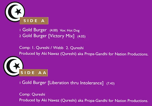 Album cover for Gold Burger by Fun-Da-Mental