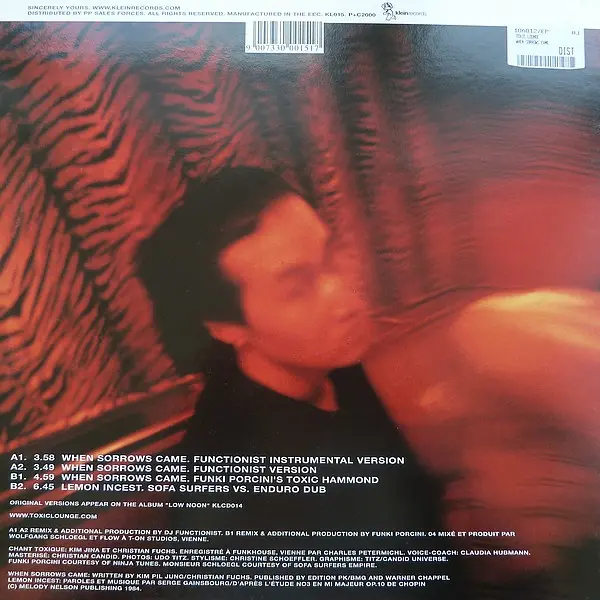 Toxic Lounge - When Sorrows Came, Electronic, Hip Hop, Breakbeat, Dub, 2000 - Klein Records, Austria, Vinyl 1x 12"