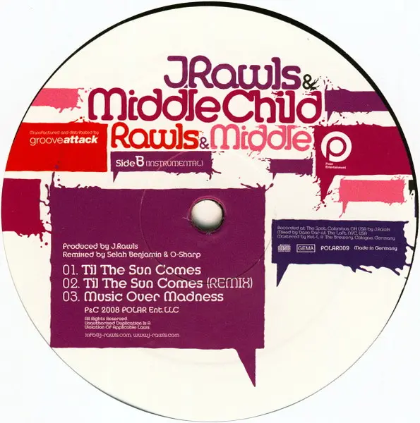 J. Rawls & Middle Child - Til The Sun Comes, Funk / Soul, Hip Hop, Contemporary R&B, Neo Soul, 2008 - Polar Entertainment, Eu