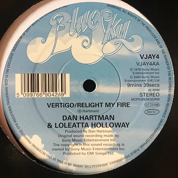 Album cover for Instant Replay / Vertigo/Relight My Fire by Dan Hartman