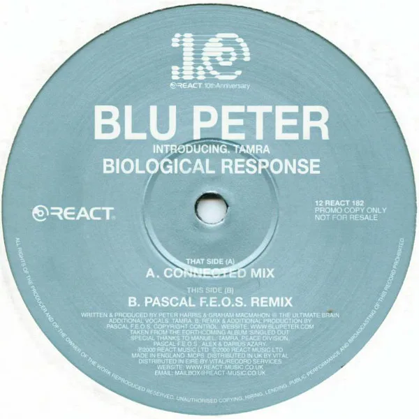 Album cover for Biological Response by Blu Peter Introducing. Tamra Keenan