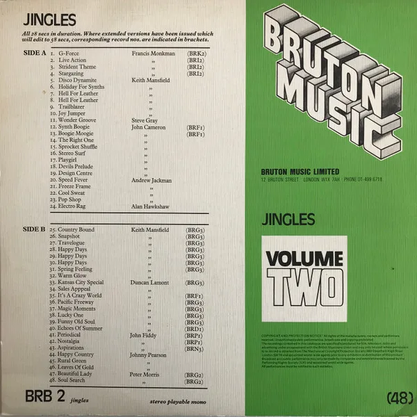 Album cover for Jingles Volume Two by Various