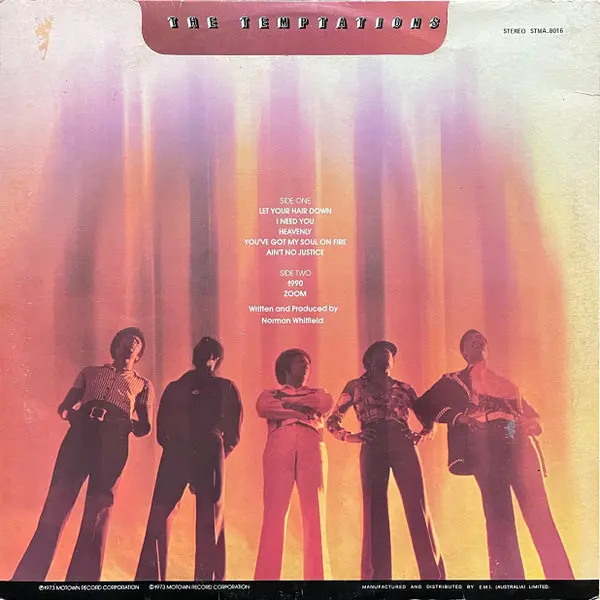 Temptations, The - 1990, Funk / Soul, Funk, Psychedelic, Soul, 1973 - Tamla Motown, Australia, Vinyl 1x LP, Album