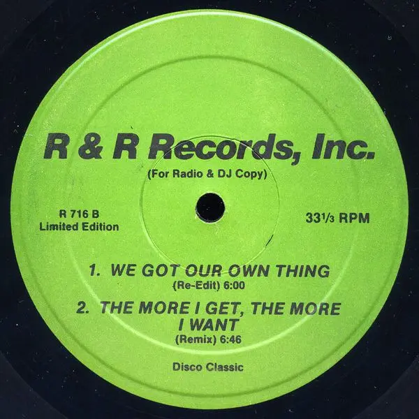 C.J. & Co / Lorraine Johnson - We Got Our Own Thing / The More I Get, The More I Want, Funk / Soul, Disco, Rhythm & Blues, R 