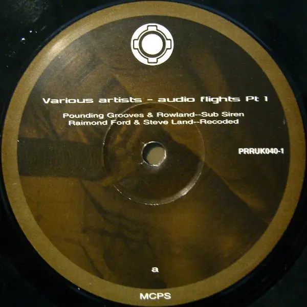 Various - Audio Flights Pt 1, Electronic, Techno, 2002 - Planet Rhythm Records, UK, Vinyl 1x 12", 33 ⅓ RPM