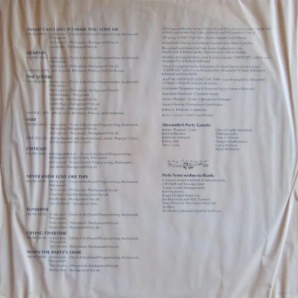 Album cover for Hearsay by Alexander O'Neal