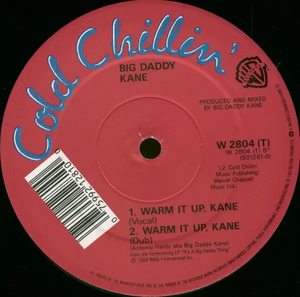 Big Daddy Kane - Smooth Operator / Warm It Up Kane, Hip Hop, 1989 - Cold Chillin', UK, Vinyl 1x 12", 45 RPM
