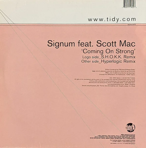 Album cover for Coming On Strong by Signum Feat. Scott Mac