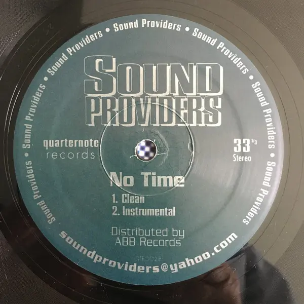 Sound Providers - Get Down / No Time, Hip Hop, 1999 - Quarternote Records, US, Vinyl 1x 12", 33 ⅓ RPM