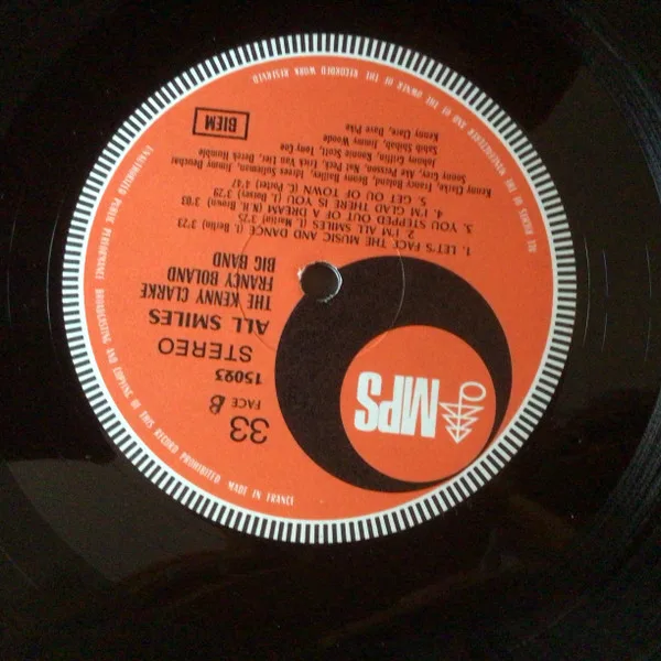 Album cover for All Smiles by Clarke-Boland Big Band