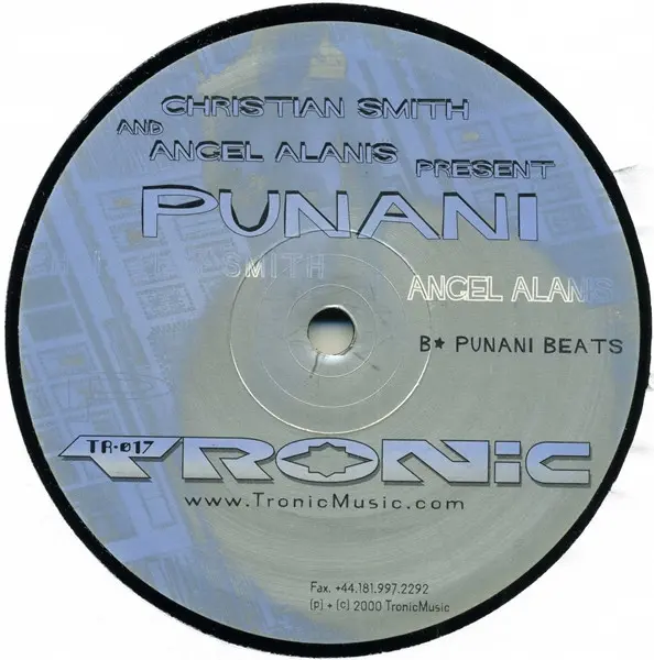 Christian Smith And Angel Alanis - Punani, Electronic, Techno, 2000 - Tronic, Sweden, Vinyl 1x 12"