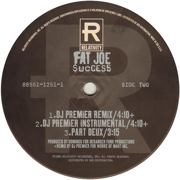Fat Joe - Success, Hip Hop, 1995 - Relativity, US, Vinyl 1x 12"