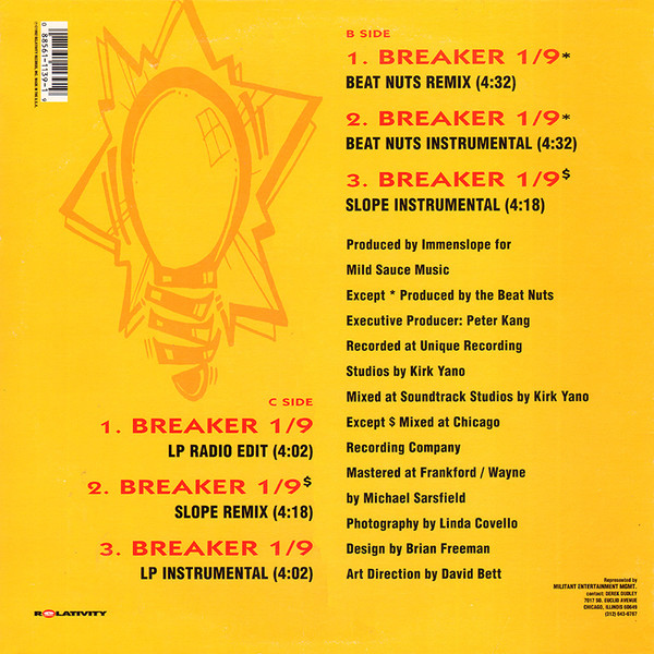 Common - Breaker 1/9, Hip Hop, 1992 - Relativity, US, Vinyl 1x 12"