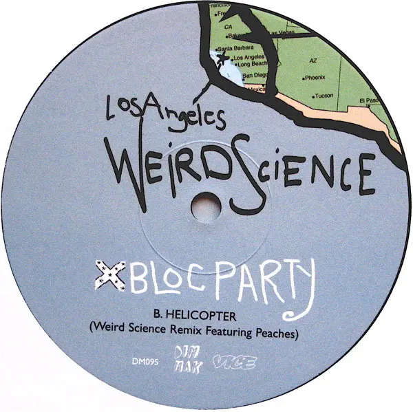 Bloc Party - Helicopter, Electronic, Breakbeat, 2006 - Dim Mak Records, US, Vinyl 1x 12", 45 RPM