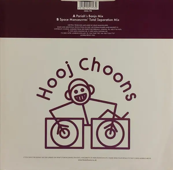 Space Manoeuvres - Stage One, Electronic, Breakbeat, Progressive Trance, 1999 - Hooj Choons, UK, Vinyl 1x 12", 33 ⅓ RPM 2/3