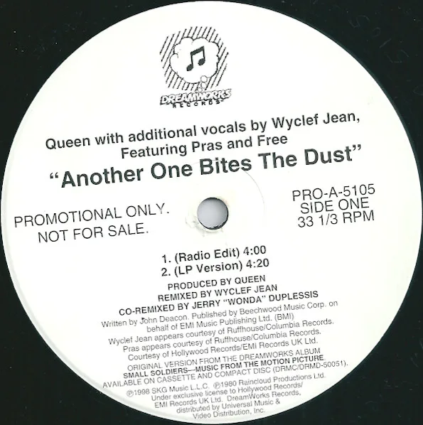 Album cover for Another One Bites The Dust by Queen With Additional Vocals By Wyclef Jean Featuring Pras Michel And Free (2)