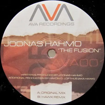 Joonas Hahmo - The Fusion, Electronic, Progressive Trance, Trance, 2006 - AVA Recordings, UK, Vinyl 1x 12"