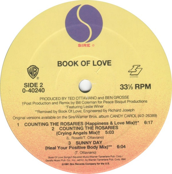 Book Of Love - Counting The Rosaries, Electronic, Synth-pop, 1991 - I Square Records, Sire, Warner Bros. Records, US, Vinyl 1